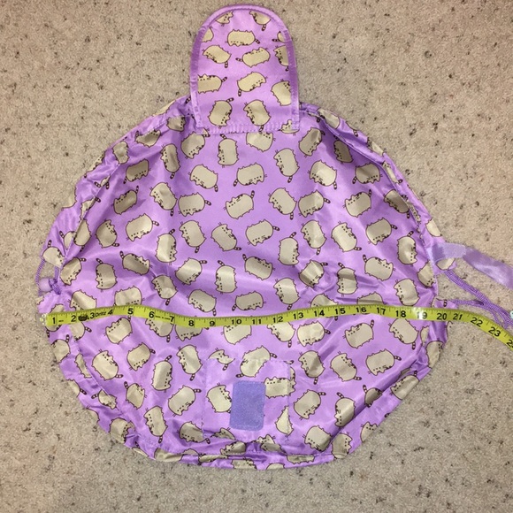 Pusheen drawstring pouch w/ flap in purple - Picture 3 of 6